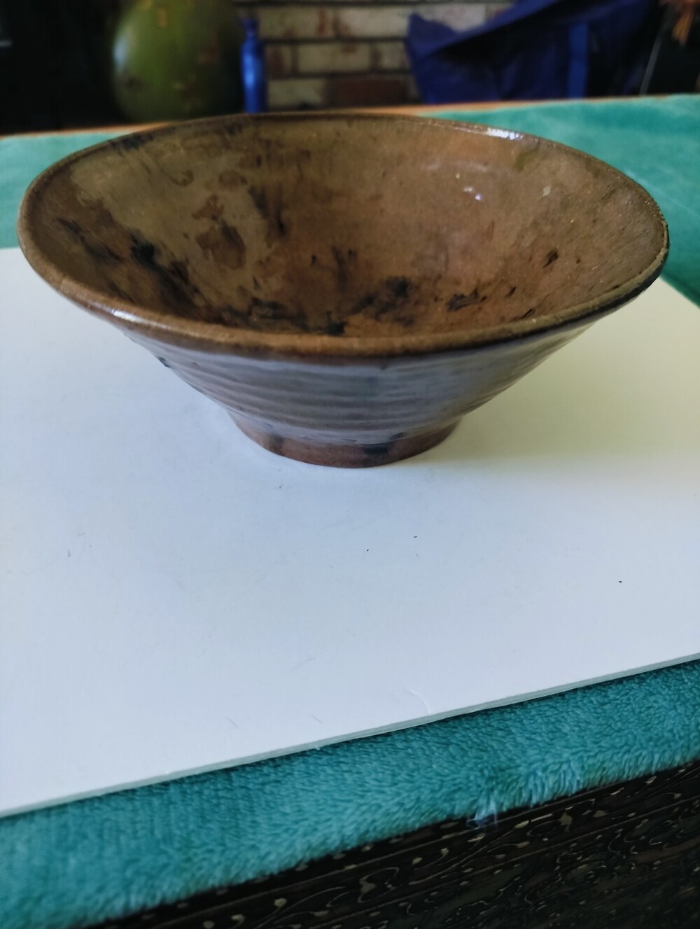 Vintage Southwestern Studio Pottery Bowl Hand Thrown Rustic Stoneware 7.5"